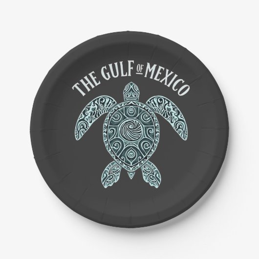 Golf von Mexiko Schildkrötensee Latino Pappteller (Vorderseite)