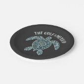 Golf von Mexiko Schildkrötensee Latino Pappteller (Schrägansicht)