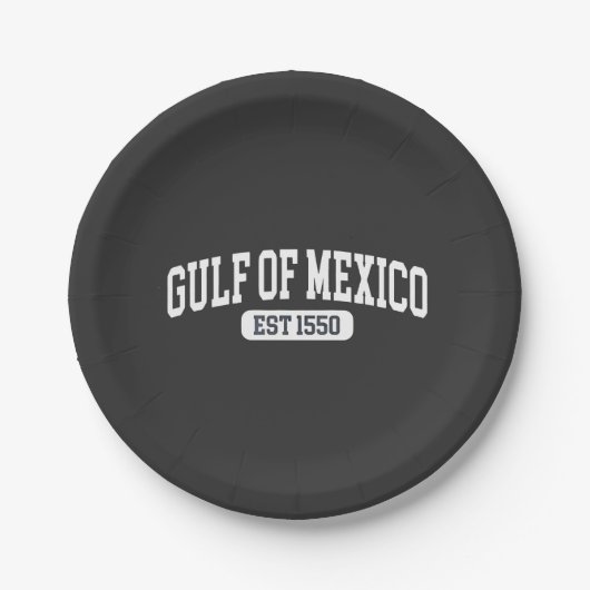 Golf von Mexiko Seit 1550 Amerika Spaß Pappteller (Vorderseite)