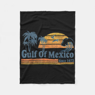 Golf von Mexiko seit 1672 Retro Vintage Strand  Fleecedecke