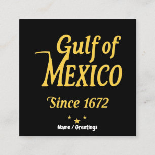 Golf von Mexiko Seit 1672, Tief eintauchen in die  Quadratische Visitenkarte
