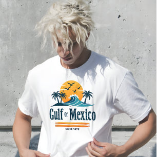 Golf von Mexiko Seit 1672 Tropical Weiß T-Shirt