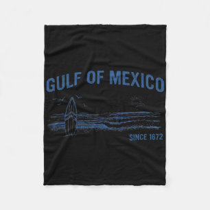 Golf von Mexiko seit 1672 Vintag Beach Surfing Su Fleecedecke