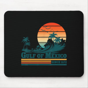 Golf von Mexiko seit 1672 Vintag Sunset Beach T-s Mousepad