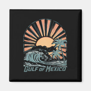 Golf von Mexiko seit 1672 Vintager Strand 2 Seite Magnet