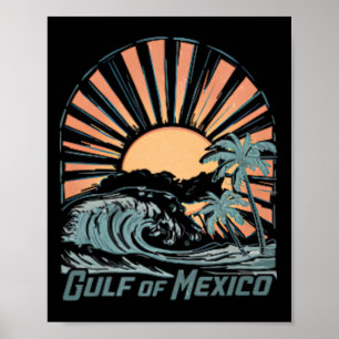 Golf von Mexiko seit 1672 Vintager Strand 2 Seite Poster