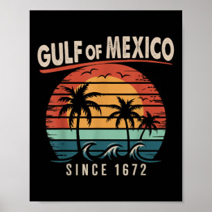 Golf von Mexiko Shirt Vintager Golf von Mexiko sei Poster