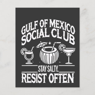 Golf von Mexiko Social Club Bleibe Salty Resist Flyer