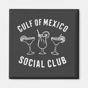 Golf von Mexiko Social Club Funny Retro Magnet