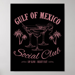 Golf von Mexiko Social Club Resist oft progressiv Poster