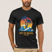 Golf von Mexiko Sonnenuntergang Palmen T-Shirt (Vorderseite)