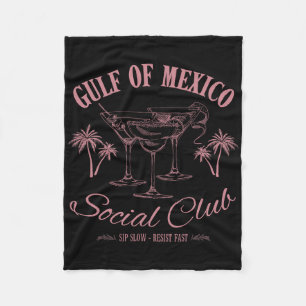 Golf von Mexiko Sozialklub - Vintager Cocktail Fleecedecke