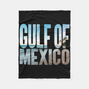 Golf von Mexiko Strand Palme Amerikanischer Retro- Fleecedecke
