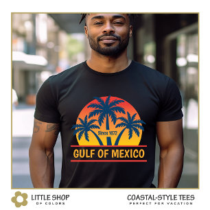 Golf von Mexiko Tropical Palm Trees Sunset T-Shirt
