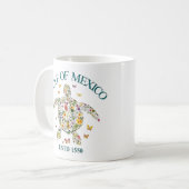Golf von Mexiko Turtle est 1550 Vergessen Sie nie Kaffeetasse (Vorderseite Links)