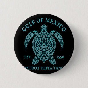 Golf von Mexiko Turtle Foxtrot Delta Tango Est 155 Button
