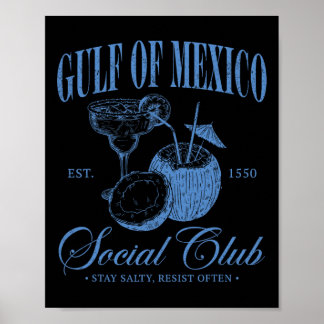 Golf von Mexiko Vintager Golf von Mexiko Social Cl Poster