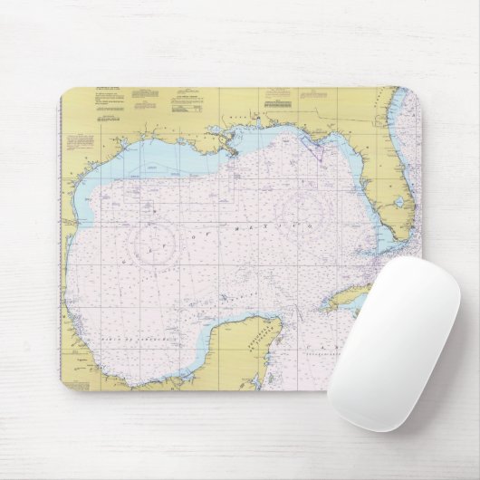 Golf von Mexikoseediagramm Mausunterlage Mousepad (Mit Mouse)