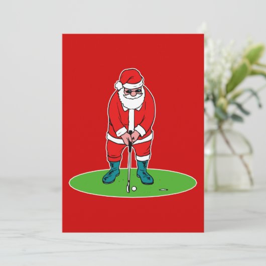 Golf von Santa Einladung (Stehend Vorderseite)