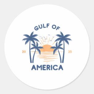 Golf von uns Amerika 2025 Amerikanische Flagge Mex Runder Aufkleber