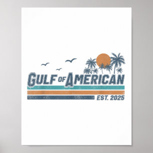 Golf von uns Amerika Est 2025 Retro Vintag Beach M Poster