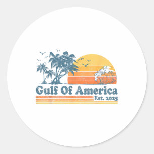Golf von uns Amerika Est 2025 Retro Vintag Beach M Runder Aufkleber