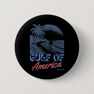 Golf Von Uns Amerika Est 2025 Retro Vintage Strand Button
