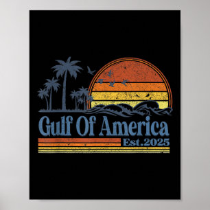 Golf Von Uns Amerika Est 2025 Retro Vintage Strand Poster