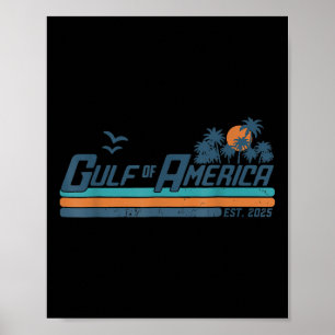 Golf Von Uns Amerika Est 2025 Retro Vintage Strand Poster
