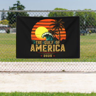 Golf von USA Amerika Est 2025 Retro Vintag Banner