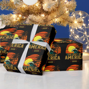 Golf von USA Amerika Est 2025 Retro Vintag Geschenkpapier