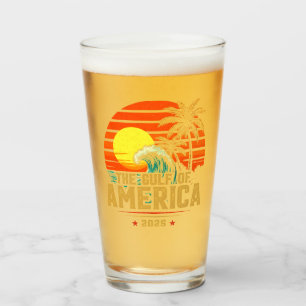 Golf von USA Amerika Est 2025 Retro Vintag Glas