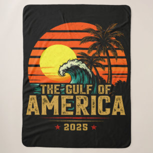 Golf von USA Amerika Est 2025 Retro Vintag Sherpadecke
