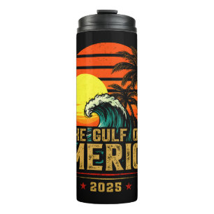 Golf von USA Amerika Est 2025 Retro Vintag Thermosbecher