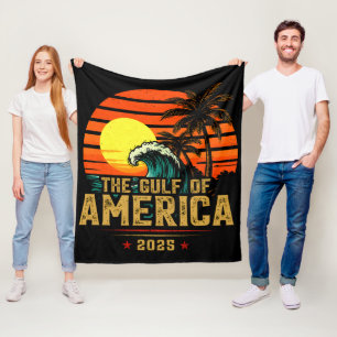 Golf von USA Amerika Est 2025 Retro Vintage Fleecedecke