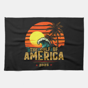 Golf von USA Amerika Est 2025 Retro Vintage Geschirrtuch