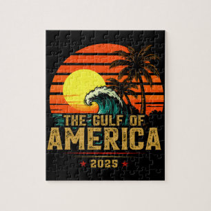 Golf von USA Amerika Est 2025 Retro Vintage Puzzle
