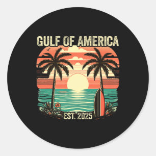 Golf Von USA Amerika Vintage Strand Amerikas Golf Runder Aufkleber