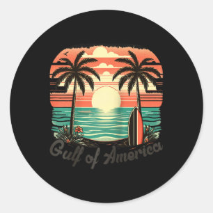 Golf Von USA Amerika Vintage Strand Amerikas Golf Runder Aufkleber