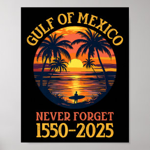 Golf von USA Der sonnige Golf von Mexiko Vergessen Poster