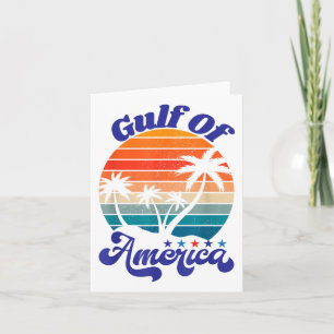 Golf von USA, Vintager Sonnenuntergang Karte