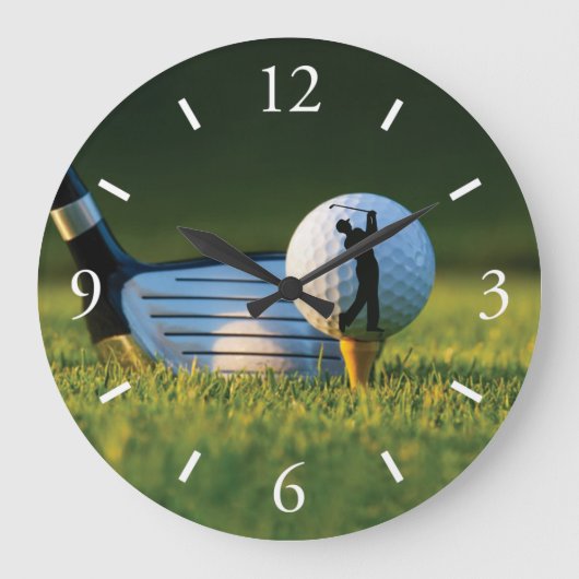 Golf Wall Clock Große Wanduhr (Vorderseite)