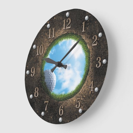 Golf Wall Clock Große Wanduhr (Winkel)