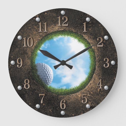 Golf Wall Clock Große Wanduhr (Vorderseite)