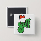 Golf Wang Lebendiges Grün und Rot Button (Vorne & Hinten)