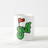 Golf Wang Lebendiges Grün und Rot Kaffeetasse (Mittel)