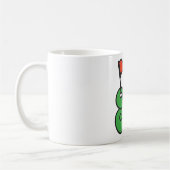 Golf Wang Lebendiges Grün und Rot Kaffeetasse (Links)
