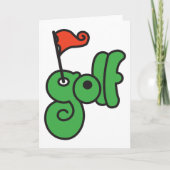 Golf Wang Lebendiges Grün und Rot Karte (Vorderseite)