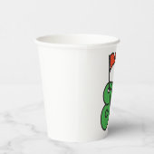 Golf Wang Lebendiges Grün und Rot Pappbecher (Rechts)