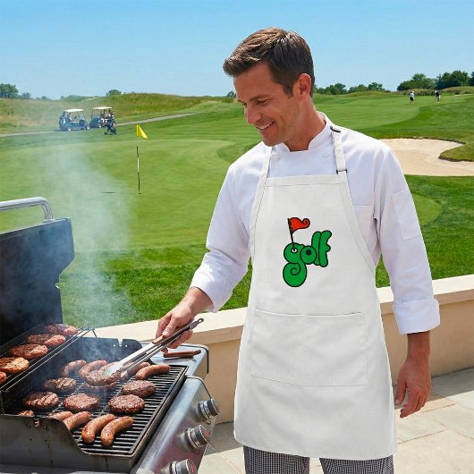 Golf Wang Lebendiges Grün und Rot Schürze